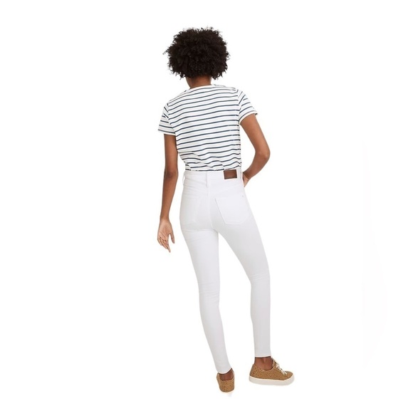 MADEWELL 10" High-Rise Skinny Jeans in Pure White - Picture 3 of 13